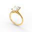 18K Gold Oval Cut Diamond Cathedral Engagement Ring 4-Prong