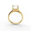 18K Gold Oval Cut Diamond Cathedral Engagement Ring 4-Prong