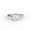 18K Gold Round Cut Diamond Cathedral Engagement Ring 4-Prong