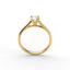 18K Gold Round Cut Diamond Cathedral Engagement Ring 4-Prong