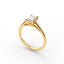 18K Gold Radiant Cut Diamond Cathedral Engagement Ring Classic Basket