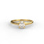 18K Gold Oval Cut Diamond Cathedral Engagement Ring Classic Basket