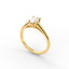 18K Gold Oval Cut Diamond Cathedral Engagement Ring Classic Basket
