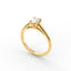 18K Gold Oval Cut Diamond Cathedral Engagement Ring Classic Basket