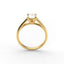18K Gold Oval Cut Diamond Cathedral Engagement Ring Classic Basket