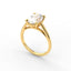 18K Gold Oval Cut Diamond Cathedral Engagement Ring Classic Basket