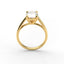 18K Gold Oval Cut Diamond Cathedral Engagement Ring Classic Basket