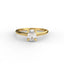 18K Gold Oval Cut Diamond Cathedral Engagement Ring Classic Basket