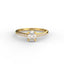 18K Gold Oval Cut Diamond Cathedral Pavé 1.25mm Engagement Ring Classic Basket
