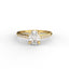 18K Gold Oval Cut Diamond Cathedral Pavé 1.25mm Engagement Ring Classic Basket
