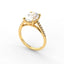 18K Gold Oval Cut Diamond Cathedral Pavé 1.25mm Engagement Ring Classic Basket