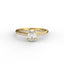 18K Gold Oval Cut Diamond Cathedral Pavé 1.5mm Engagement Ring Classic Basket