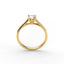 18K Gold Round Cut Diamond Cathedral Engagement Ring Classic Basket