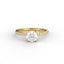 18K Gold Round Cut Diamond Cathedral Pavé 1.5mm Engagement Ring Classic Basket
