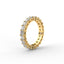 18K Gold Asscher Cut Diamond Eternity Ring