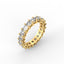 18K Gold Asscher Cut Diamond Eternity Ring