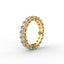 18K Gold Asscher Cut Diamond Eternity Ring