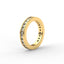 18K Gold Channel Set Princess-Cut Diamond Eternity Ring