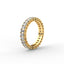 18K Gold Emerald Cut Diamond Eternity Ring