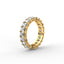 18K Gold Emerald Cut Diamond Eternity Ring