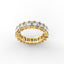 18K Gold Emerald Cut Diamond Eternity Ring