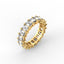 18K Gold Emerald Cut Diamond Eternity Ring