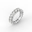 18K Gold Emerald Cut Diamond Eternity Ring