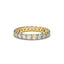 18K Gold Low Dome Basket Diamond Eternity Ring