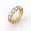 18K Gold Low Dome Basket Diamond Eternity Ring