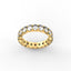 18K Gold Oval Cut Diamond Eternity Ring