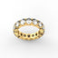 18K Gold Oval Cut Diamond Eternity Ring