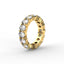 18K Gold Oval Cut Diamond Eternity Ring