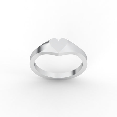 Anillo Corazon Solido