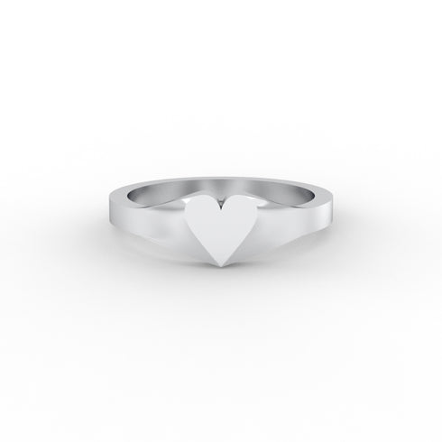 Anillo Corazon Solido