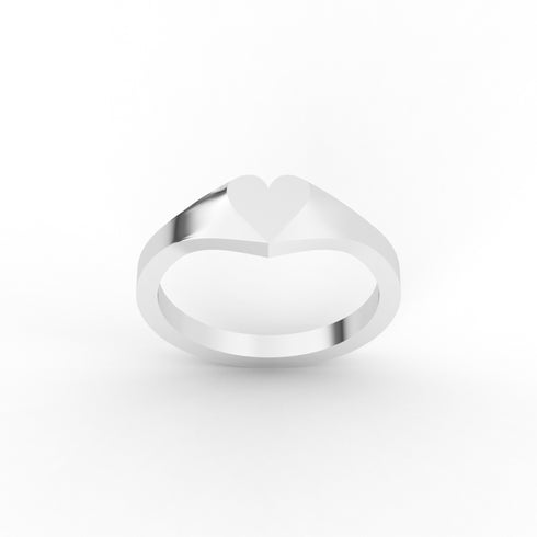 Anillo Corazon Solido