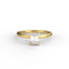 18K Gold Radiant Cut Diamond Solitaire Engagement Ring 4-Prong