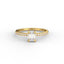 18K Gold Radiant Cut Diamond French Pavé 1.25mm Engagement Ring 4-Prong