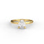 18K Gold Oval Cut Diamond Solitaire Engagement Ring 4-Prong