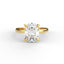 18K Gold Oval Cut Diamond Solitaire Engagement Ring 4-Prong