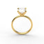 18K Gold Oval Cut Diamond Solitaire Engagement Ring 4-Prong