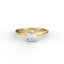 18K Gold Oval Cut Diamond Solitaire Engagement Ring 4-Prong