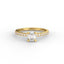 18K Gold Oval Cut Diamond French Pavé 1.25mm Engagement Ring 4-Prong