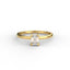 18K Gold Radiant Cut Diamond Solitaire Engagement Ring Classic Basket