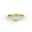 18K Gold Radiant Cut Diamond French Pavé 1.25mm Engagement Ring Classic Basket