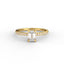 18K Gold Radiant Cut Diamond French Pavé 1.25mm Engagement Ring Classic Basket