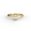 18K Gold Oval Cut Diamond Solitaire Engagement Ring Classic Basket