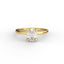18K Gold Oval Cut Diamond Solitaire Engagement Ring Classic Basket