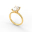 18K Gold Oval Cut Diamond Solitaire Engagement Ring Classic Basket