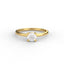 18K Gold Round Cut Diamond Solitaire Engagement Ring Classic Basket
