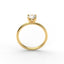 18K Gold Round Cut Diamond Solitaire Engagement Ring Classic Basket
